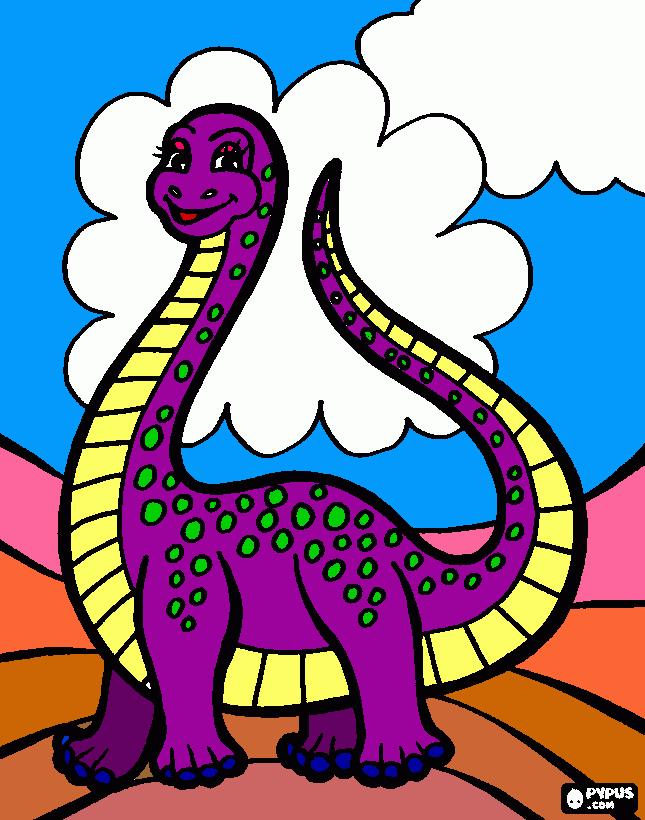 a fierce lady dinosaur coloring page
