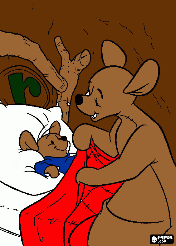 A Kangaruru for Ruru coloring page