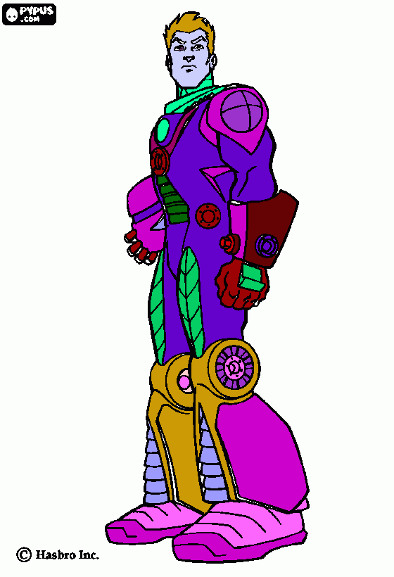 action guy coloring page