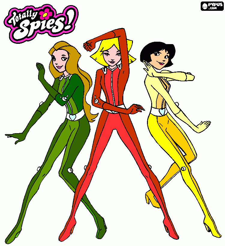 action  picture of  spies coloring page
