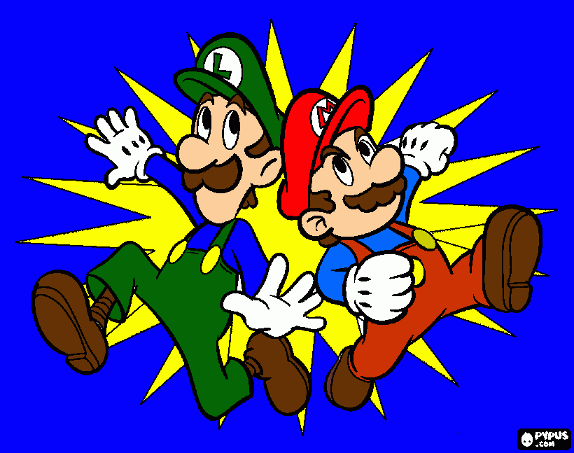 aden's mario pic coloring page