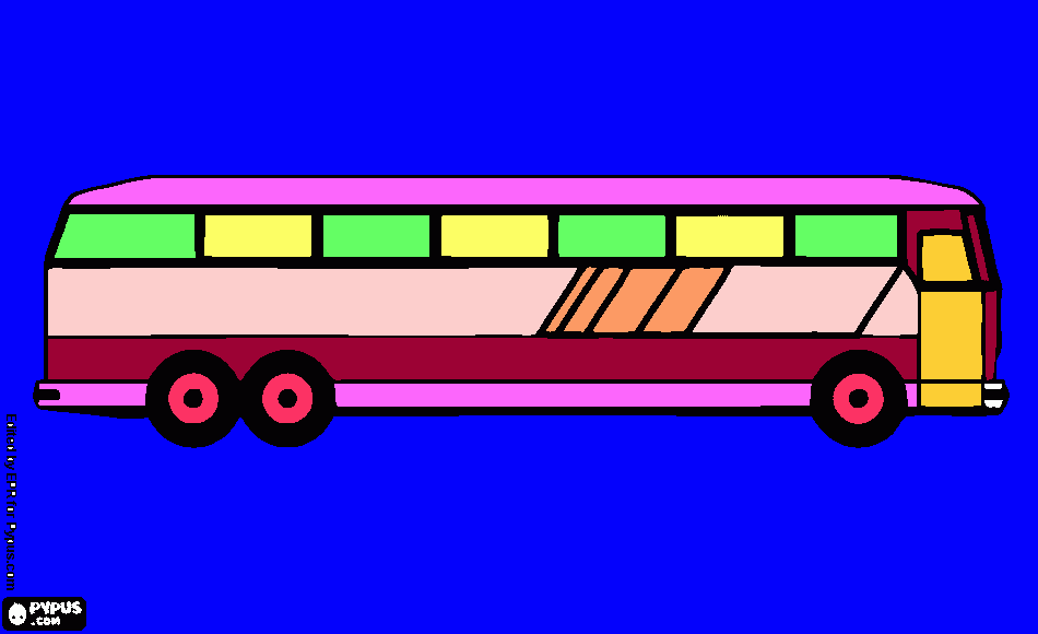 African Soccer Bus coloring page