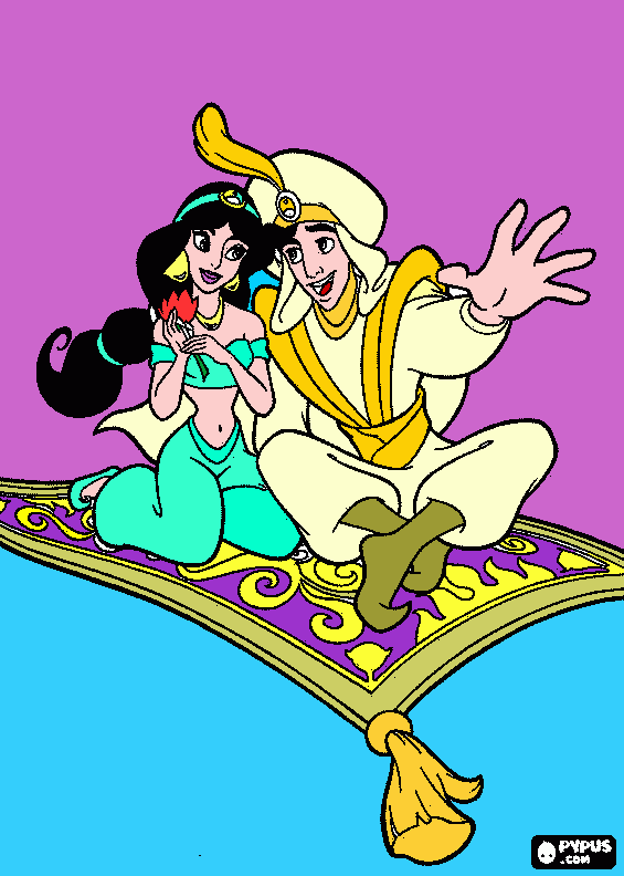 aladdin  coloring page