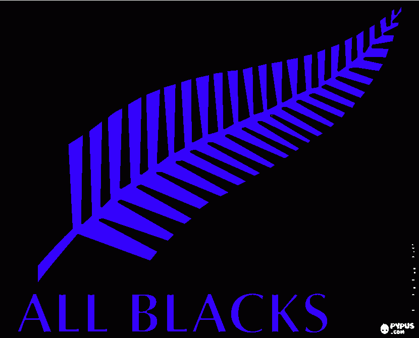 All blacks flag New Zeland coloring page