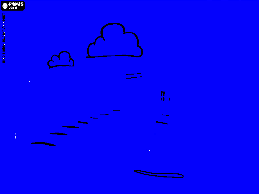 all blue! coloring page