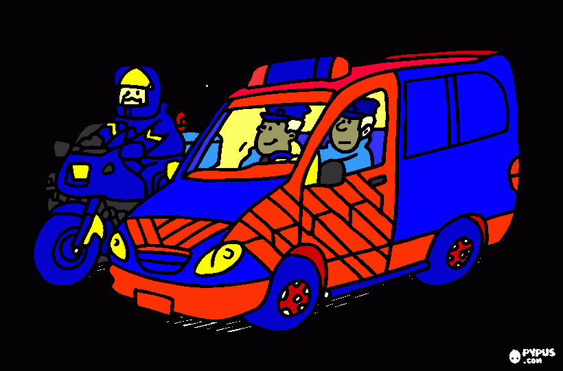 ambulance coloring page
