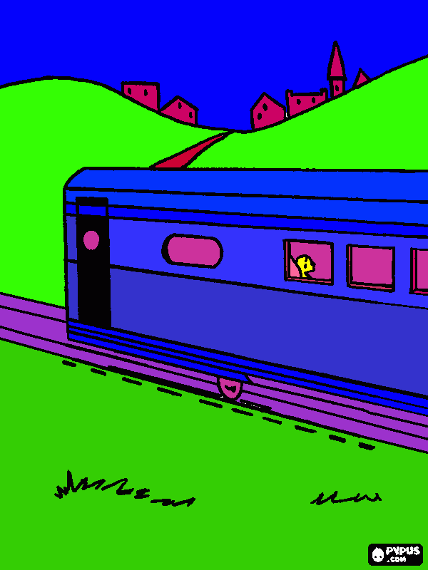 amtrack train coloring page