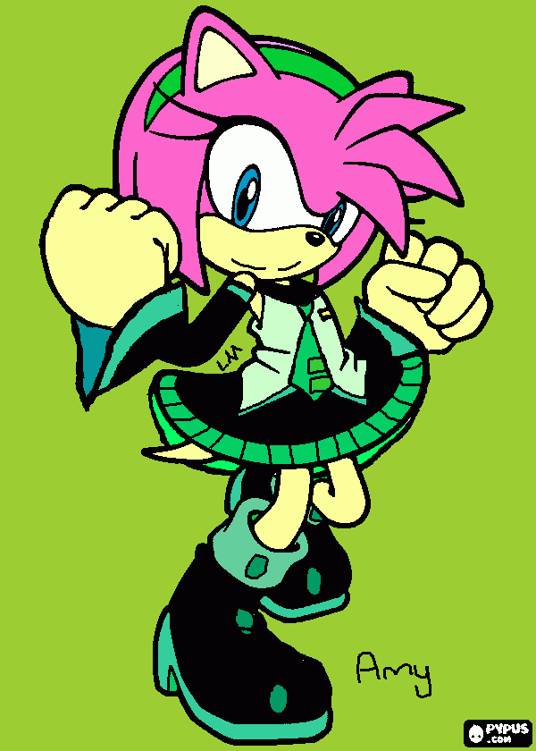 Amy Rose coloring page