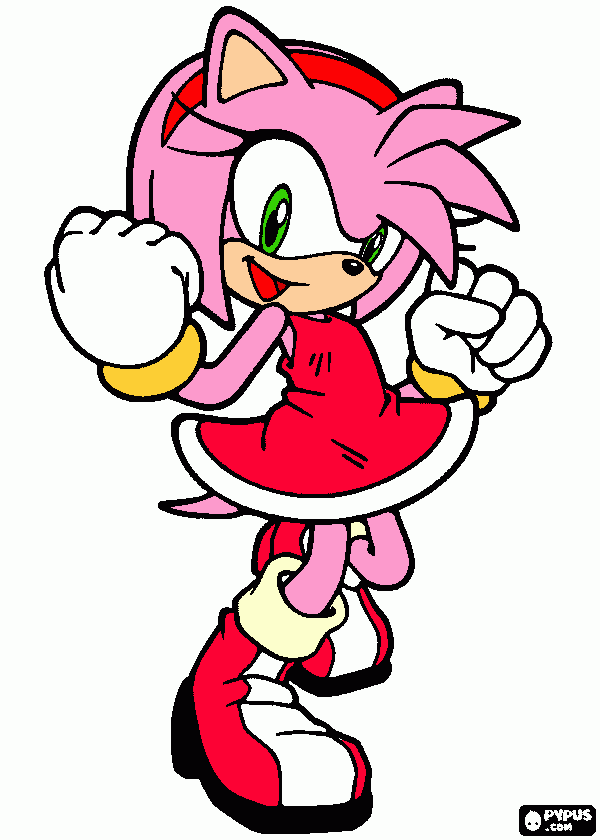 Amy the Hedgehog coloring page