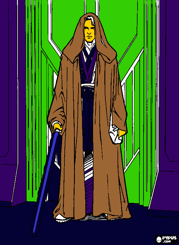 Anakin turns bad coloring page
