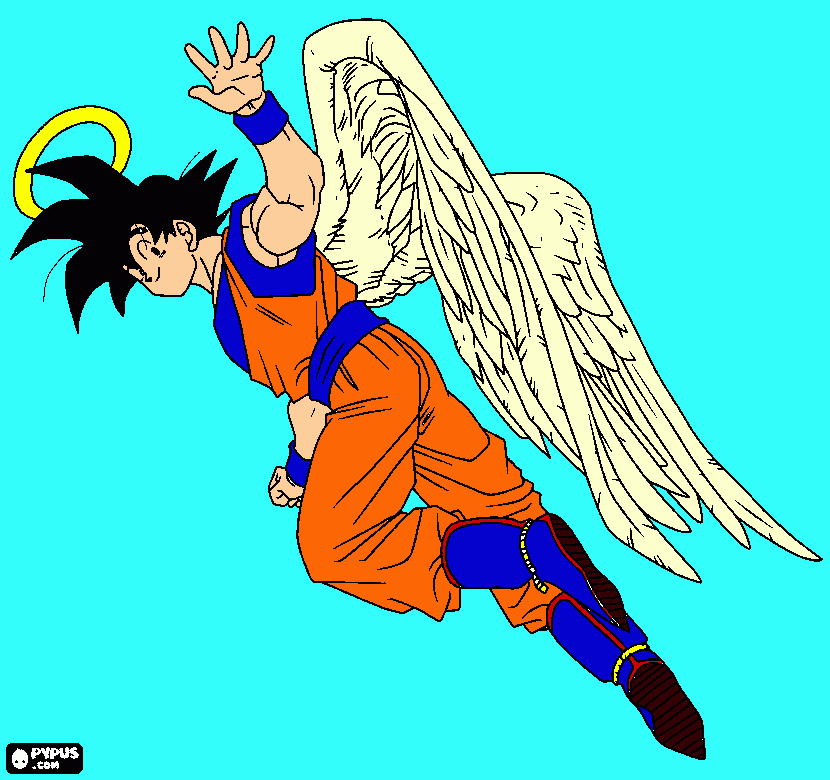 Angel Goku coloring page