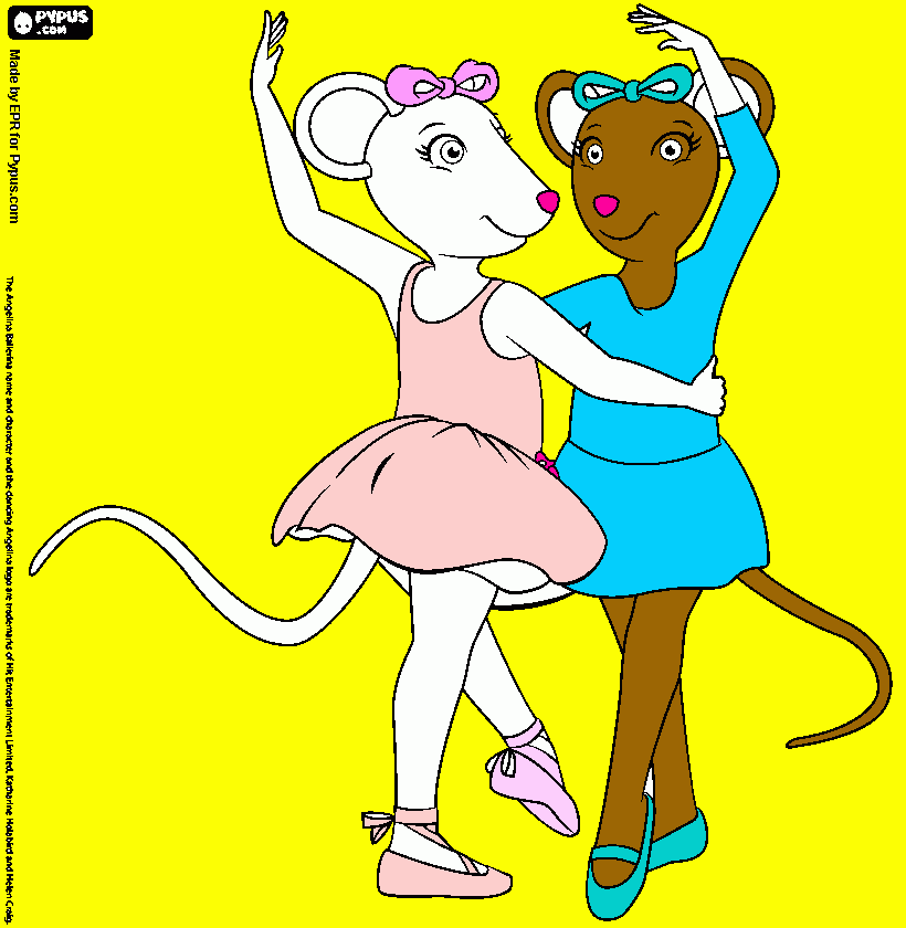 Angelina Ballerina. coloring page