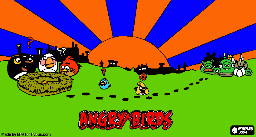 Angry Birds By Bobby Piland coloring page