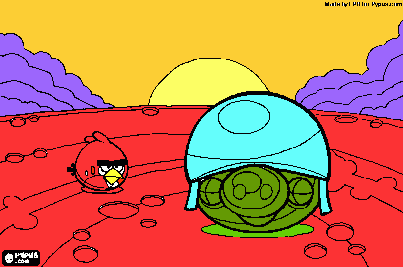 angrybird coloring page
