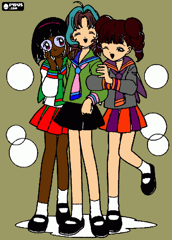 Anime Buddies coloring page