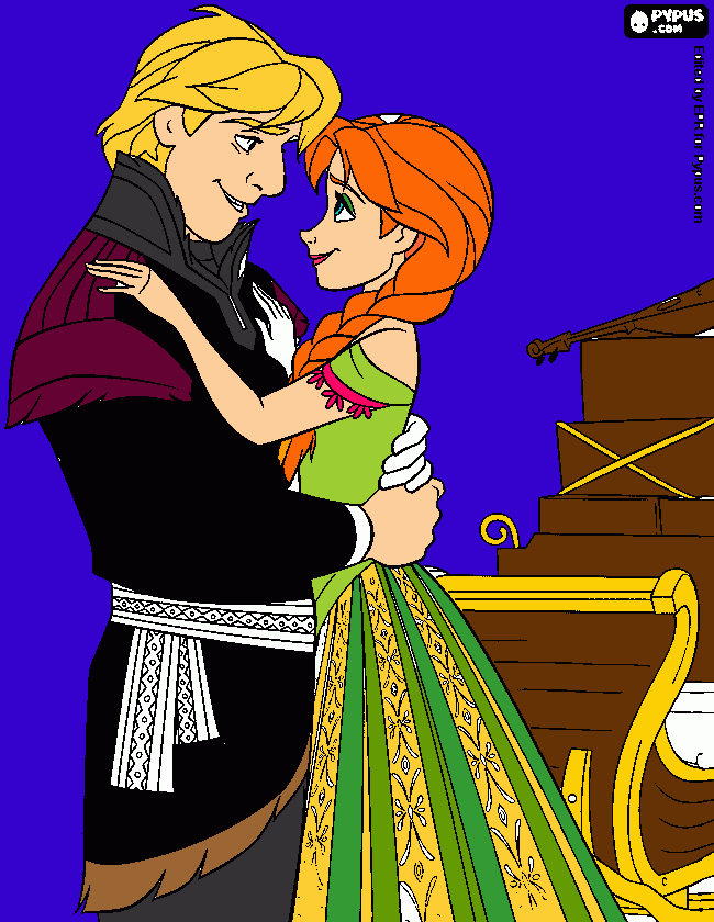 anna y  kristof coloring page