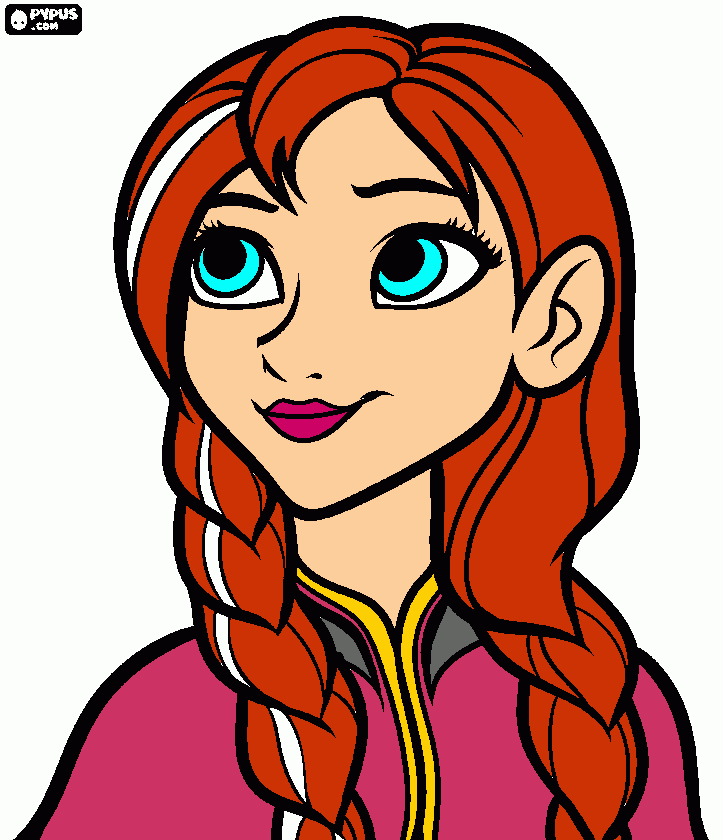 Anna coloring page