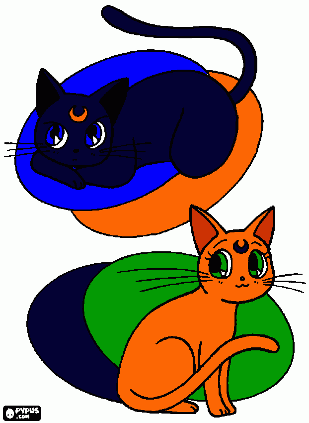 Annie and Tsunuma coloring page