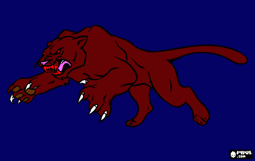 another fierce panther coloring page