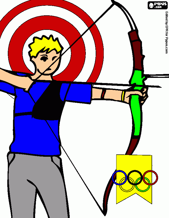 archery coloring page
