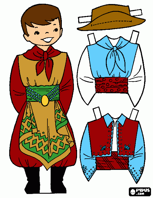 argentinian boy coloring page