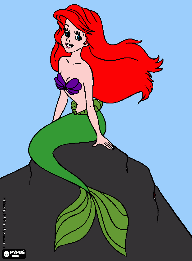 Ariel coloring page