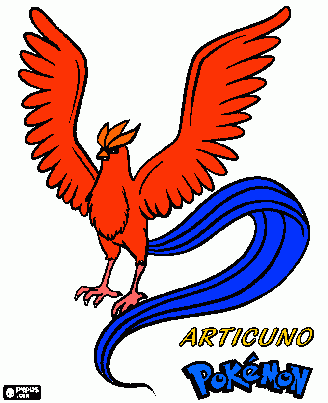 articuno coloring page