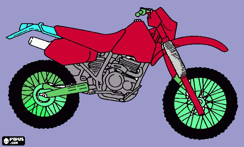 Ash's Motorbike coloring page