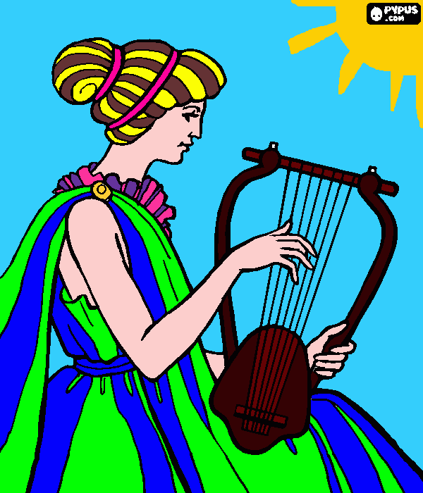 Athena coloring page