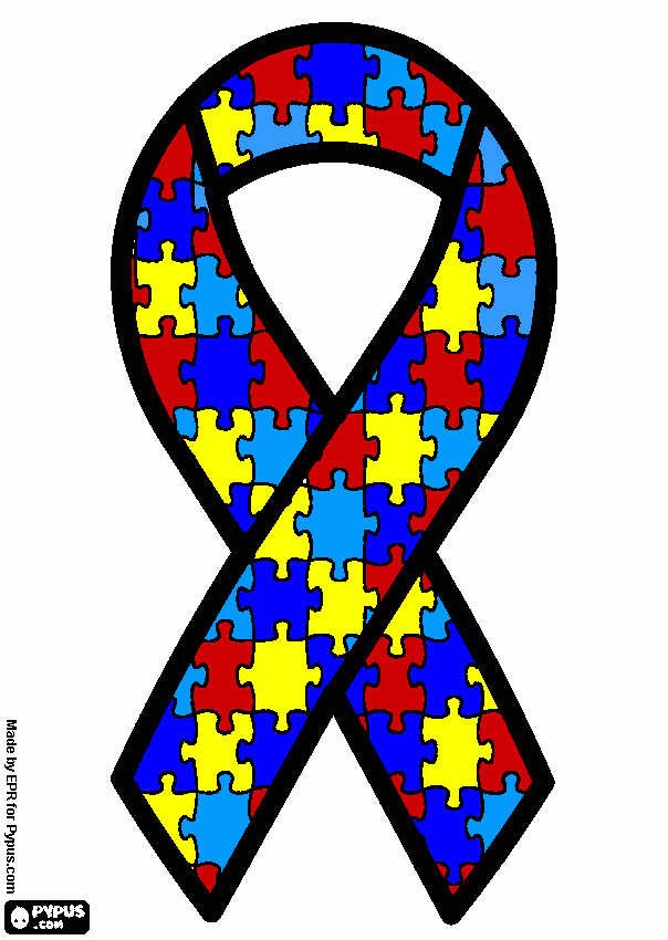 au ribbon coloring page