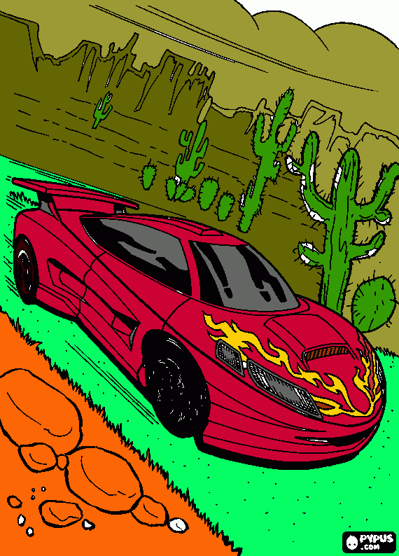 Auto que pinto Bruno para abuelo Carlos  coloring page