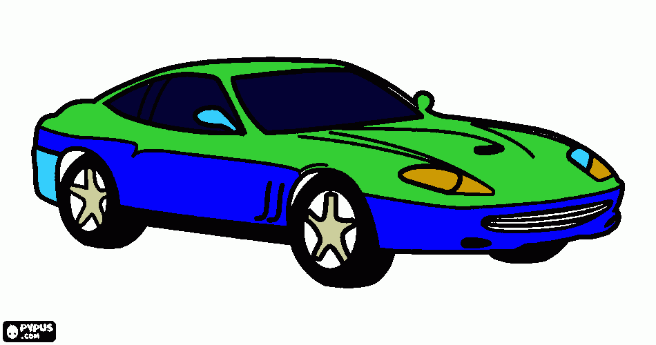 auto coloring page