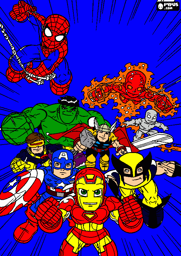 avengers coloring page