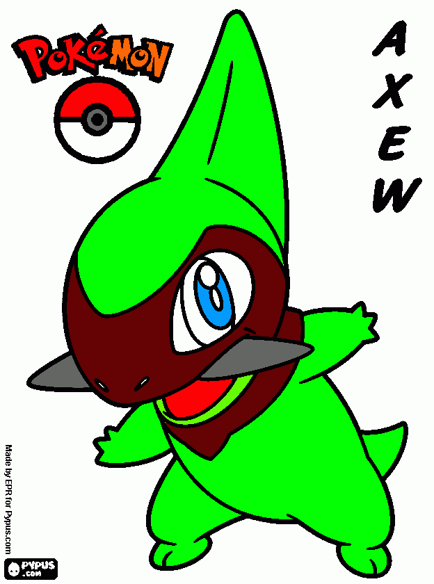 axew coloring page