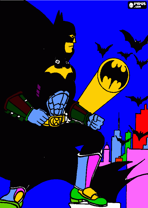 AZ Batman coloring page