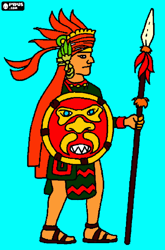 aztac  coloring page