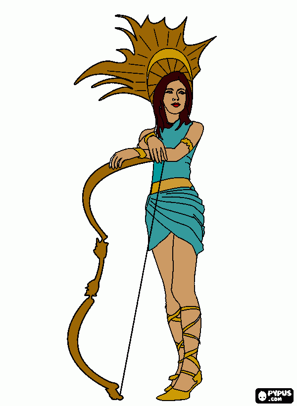 aztec princess coloring page
