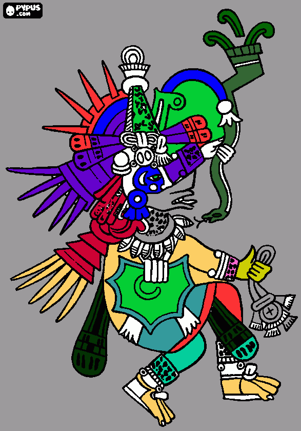 aztec coloring page
