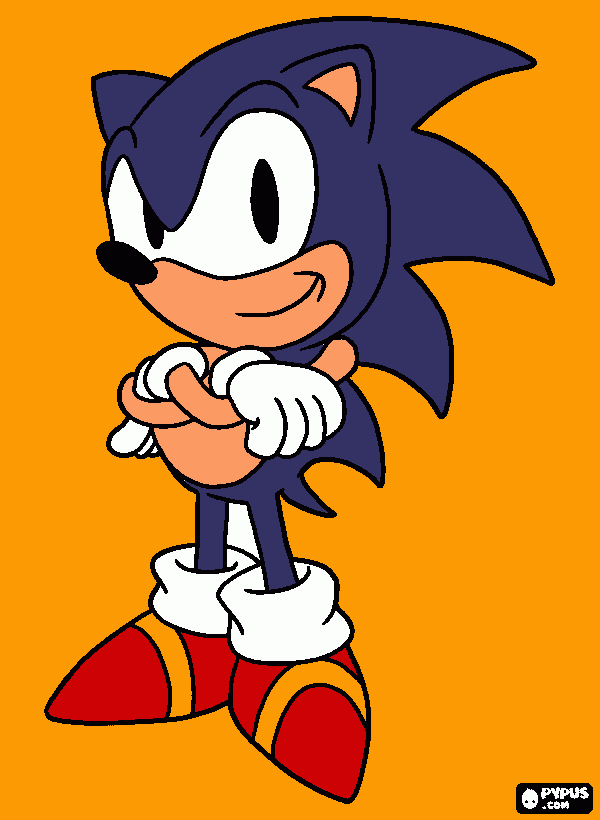 BABY SONIC THE WEREHOG coloring page