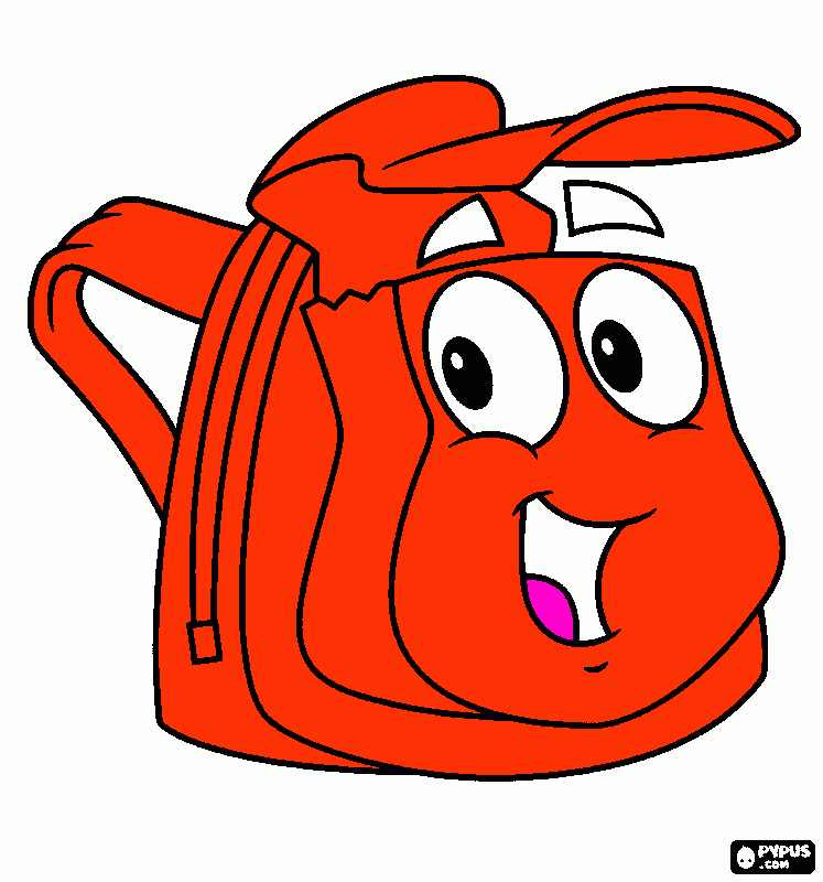backpack coloring page