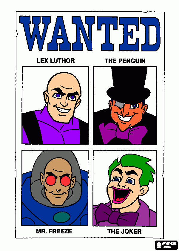 bad guys coloring page