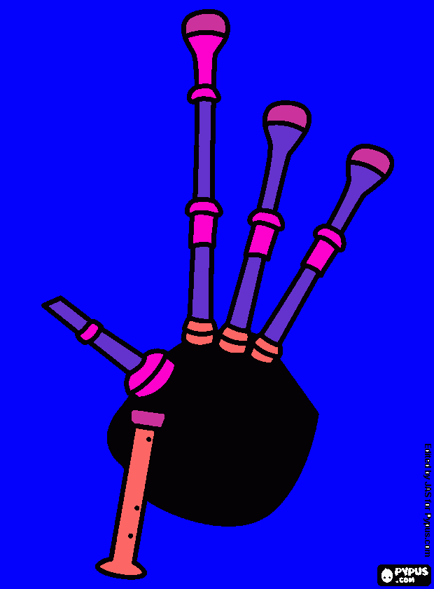 bagpipes coloring page