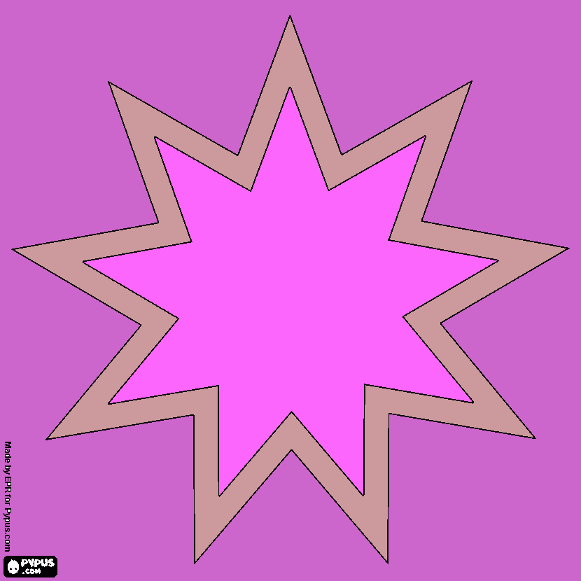 bahai star coloring page