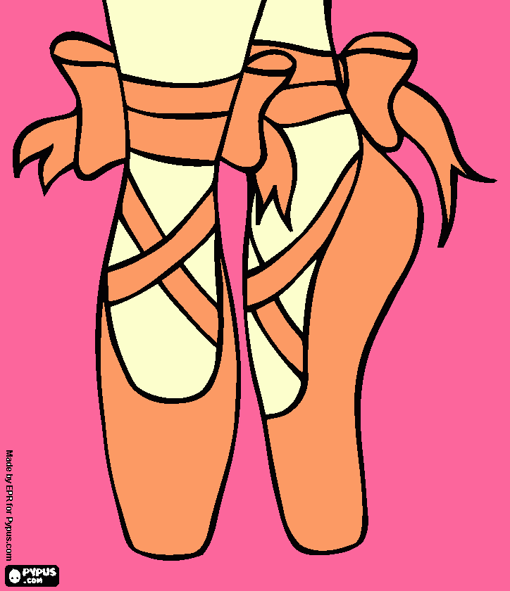 ballet shoe coloring page