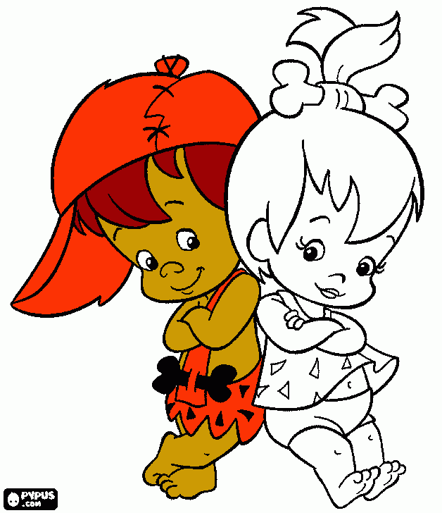 Bam Bam single coloring page