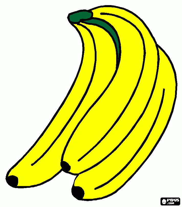banana coloring page