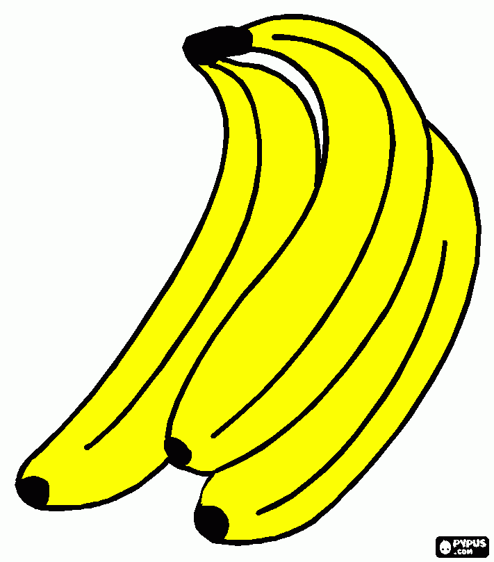bananas coloring page