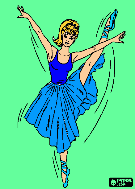 Barbie ballet coloring page