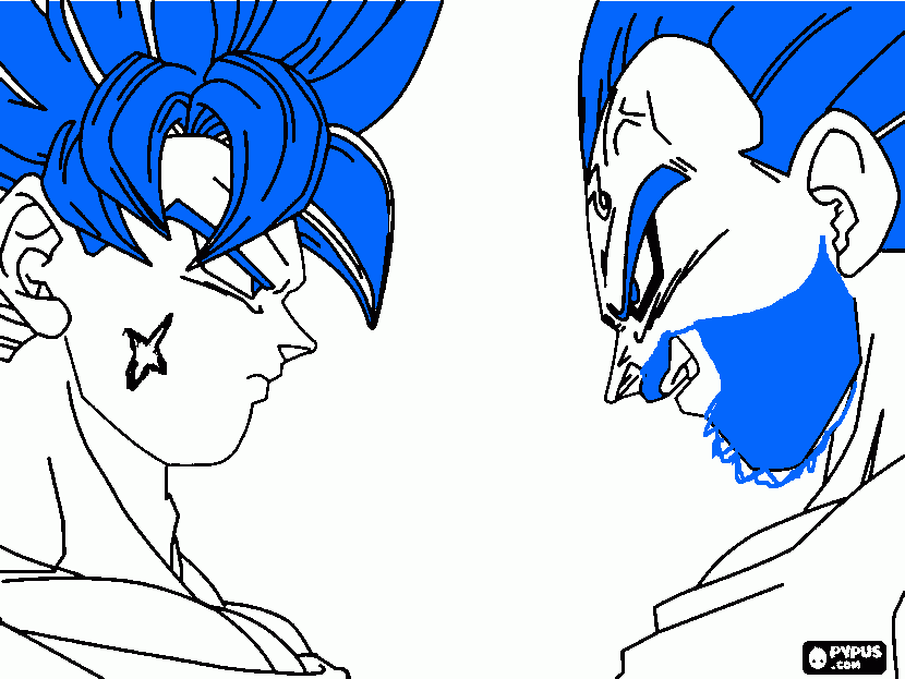bardock vs king vegeta coloring page
