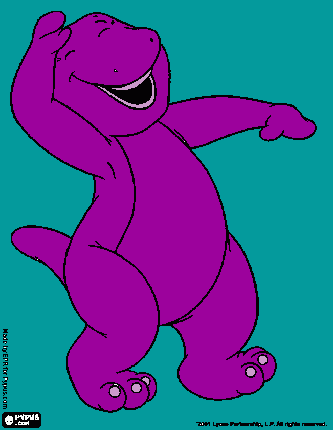 Barney Coloring Page Printable Barney